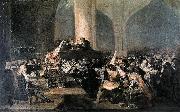 Francisco de Goya The Inquisition Tribunal oil painting